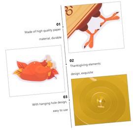 Ciieeo 3 Sets Thanksgiving Day Decor Elegant Hanging Garland Photo Prop Home Thanksgiving Decor Swirl Pendants