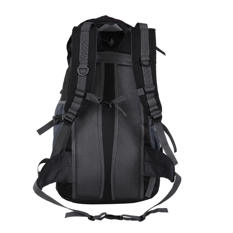 50L Waterproof Bag Camping Climbing Outdoor Travel Hiking Backpack Black