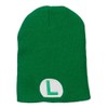 e4Hats.com Circle Luigi Embroidered Short Beanie - Kelly OSFM