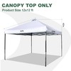 JANCANOPY 12x12 Canopy Replacement Top with Air Vent Silver Coated
