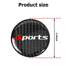 TSUGAMI Car Cup Holder Coaster, 2 PCS Carbon Fiber Non-Slip Embedded Coasters, Universal 2.75 Inch Cup Holder Insert Pad, Sports Racing Durable Drink Mat, Car Interior Accessories (Black/Sport)