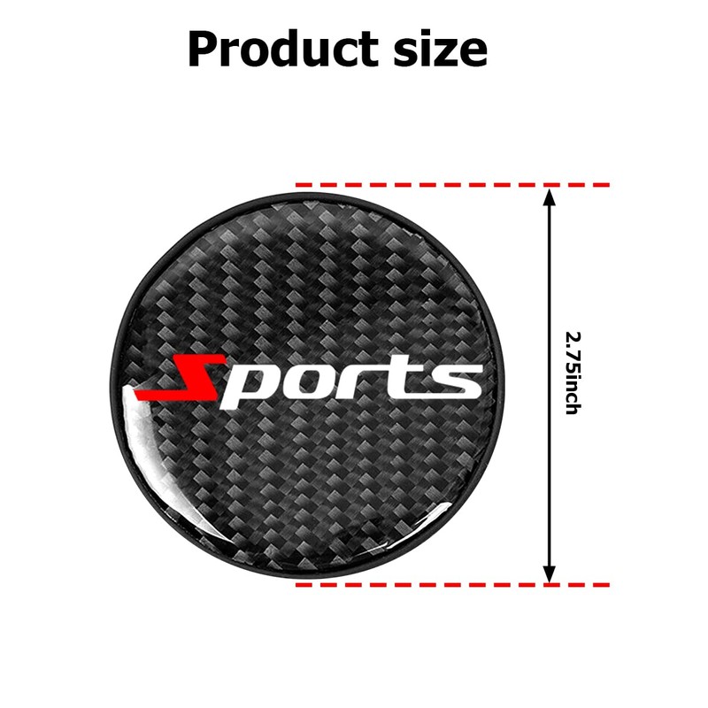 TSUGAMI Car Cup Holder Coaster, 2 PCS Carbon Fiber Non-Slip