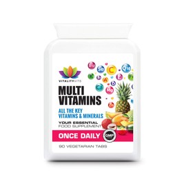 Multivitamins and Minerals – Vegan Tablets - Health and Wellbeing for Men/Women – GMP Quality (90s)