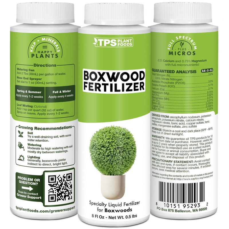 Boxwood Fertilizer – Liquid Plant Food for Dense Growth, Rich