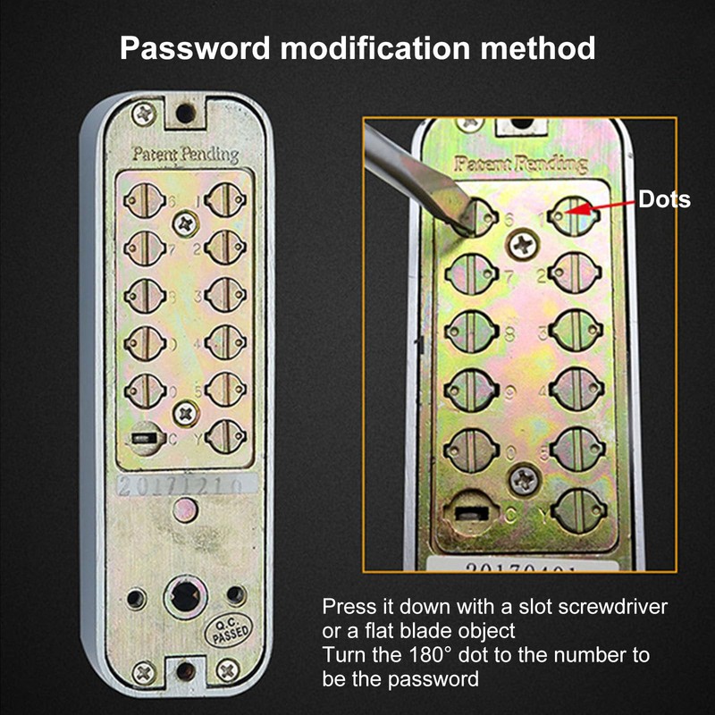 Mechanical Combination Lock, Security Door Lock Anti Theft Keypad Locks
