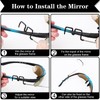 Accmor 2pcs Bike Eyeglass Mirror, 360 Degree Adjustable Bicycle Cycling