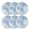 Abode Homewares Coastal Scallops Salad Plate, 10.5”, Pure Melamine, Indoor/Outdoor,