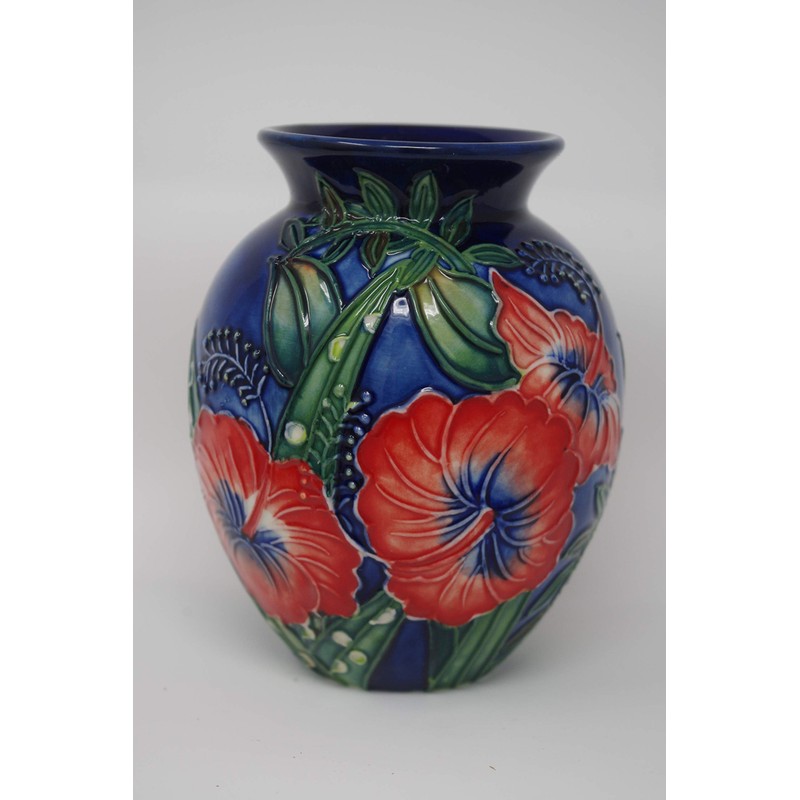 Old Tupton Ware Hibiscus Vase 4" 1599 Hand Made Tube
