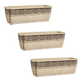 Classic Home and Garden 9410-060-CP3 Corinthian Trough Planter, 10", Cast Concrete