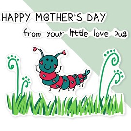 Extra Large 460mm 'Happy Mother's Day from Your Lovebug' Permanent Sticker Decal for Cars/Windows/Bins/Walls (DW00136327)