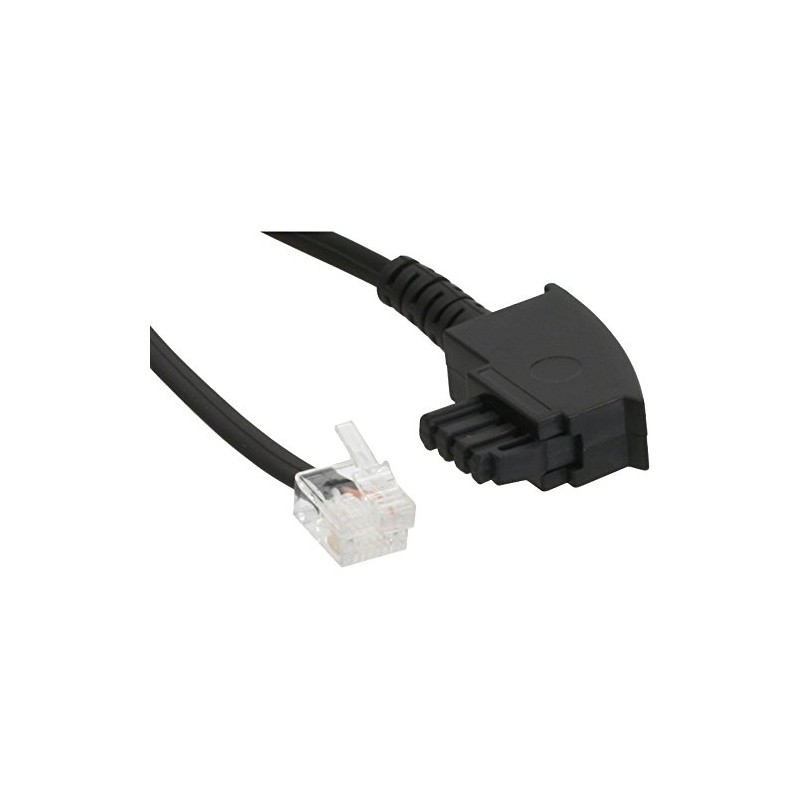 ADSL splitter cable, InLine®, TAE-F to 6P2C DEC plug 15m