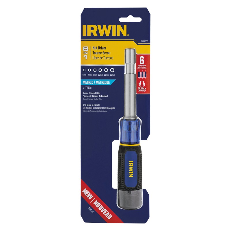 IRWIN Tools Nut Driver with 6-in-1 Tool, MM (1948777)