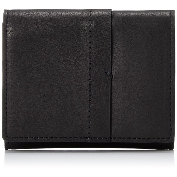 Patrick Stephen Mimi 224AWA11 Unisex Cow Leather Trifold Wallet, Black,