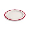 Ornamin plate flat, Ø 22 cm rim red, melamine |