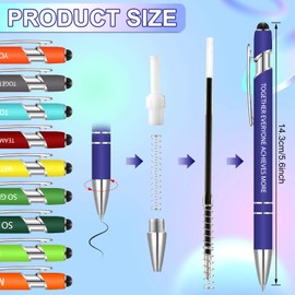Team Building and Employee Appreciation Pen Sets Motivational Ballpoint Pen Employee Appreciation Gifts Metal Inspirational Pens Black Ink Pens for Office Worker Employee, Multicolor (36 Pcs)