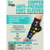 Copper Compression Recovery Foot Sleeve Support Socks Size Small/Medium