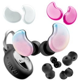 CURVD Cliq Earplugs with Swappable Covers, Stylish Noise Reduction for Concerts, Noise Sensitivity & More. Customizable Colors & Patterns, Reusable Ear Plugs with Aluminum Travel Case & 5 Tip Sizes