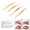 Eyelash Extension Tweezers Set Professional Stainless Steel Durable Lash Tweezers