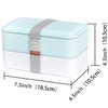 PuTwo Bento Box Lonchera de 2 niveles, sin derrames, para
