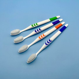 Tess Oral Health 144 Individually Wrapped Disposable Toothbrushes in Bulk - Single Use Travel Toothbrushes - 4 Assorted Colors - Ideal for Travel, Guests, and On-The-Go Oral Care