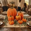 7pcs Artificial Pumpkin Decor for Autumn - Orange Foam Pumpkin