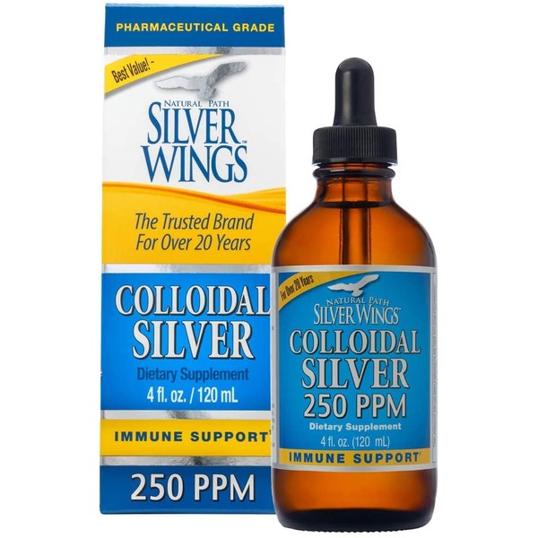 Natural Path Silver Wings Dietary Mineral Supplement, Colloidal Silver, 250 PPM, 4 Fl Oz