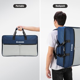 Donner Guitar Effects Pedal Board, DB-S200 Large Power Supply Pedalboard Set with Convertible Bag Backpack, 60" Adhesive Backed Hook-and-Loop and Power Supply Mounting Device,18.11" x 12.76"