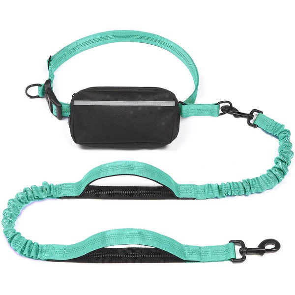 iYoShop Hands Free Dog Leash with Zipper Pouch, Dual Padded