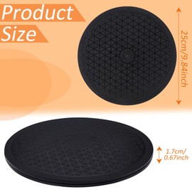 Cinvo Turntable Rotating Caster Spinner Non Skid Lazy Susan Heavy Duty 360˚ Rotating Swivel Stand for Model Base/Potted Plants/TV/Monitors/Craft Paintings (25cm)