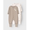 NAME IT Unisex Nbnnightsuit 2P Zip Ff Jet Giraffe Noos