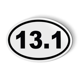 13.1 Oval Half Marathon - Magnet - Car Fridge Locker - 3"