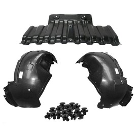 Parts N Go Fender Liner & Engine Under Cover Set w/Clips for 1999-2006 Silverado Sierra Front Driver & Passenger Side Left Right GM1228154 GM1246110 GM1247110 22781372 15132712 15095669