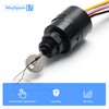 MaySpare Marine Ignition Switch, 6 Wire Keyed Marine Push Choke