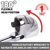 UYECOVE 1/2 Inch Drive Ratchet, Flex Head Ratchet 1/2 Ratchet