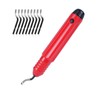 flintronic Universal Deburring Tool with 10 Replacement Blades, 360° Rotating