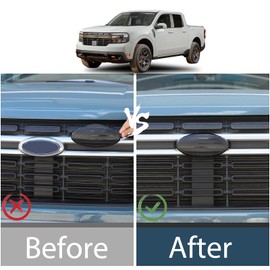 Car Emblems Logo Ring Trim Cover Compatible with Ford Maverick 2022-2024 Front Bumper Grille Rear Trunk Emblem Badge Logo American Flag Decorative Cover Accessories (Front-)