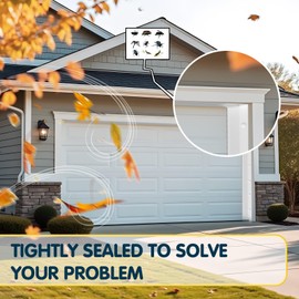 Garage Door Seal Top and Sides - 36FT Universal Garage Door Weather Stripping Side Seal Replacement, Weatherproofing Garage Door Seals Energy Efficient and Pest-Proof for Homeowners, White