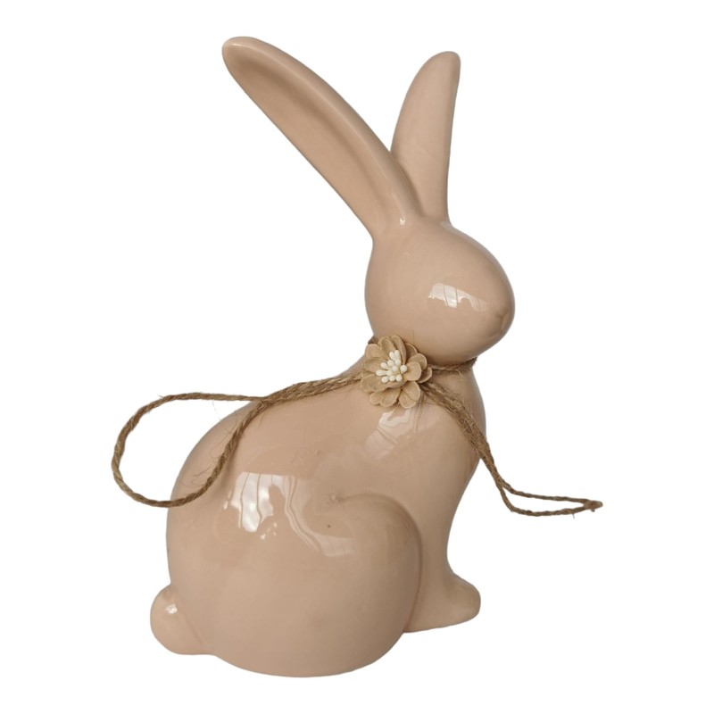 Goldbach 805349 Rabbit 20 cm Large Beige Ceramic Easter Bunny
