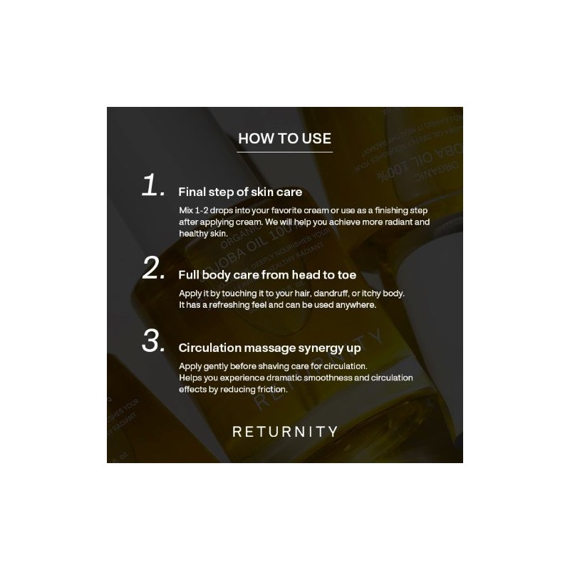 RETURNITY [RETURNITY]Jojoba Oil 100% 50ml