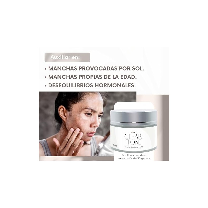 Clear Tone Crema Despigmentante 50g - Manchas Solares, Edad y
