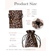 DarlingMart Women's Leopard Bag Pouch, Drawstring Bag, Bag-in-Bag, Made in