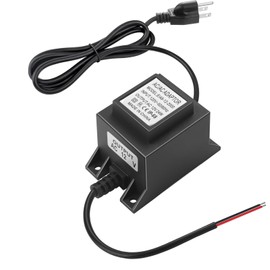 MujHoJm 12V Low Voltage Landscape Transformer, 24W 2A Power Supply 110-120V AC to AC 12V, IP68 Waterproof Outdoor Low Voltage Converter for Landscape Lighting, Fountain Lighting, Pool Light