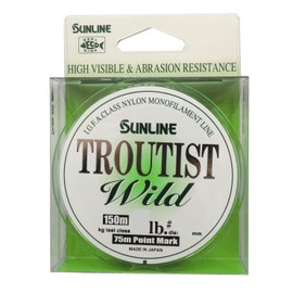 Sunline Troutist WILD Nylon Line, 492.2 ft (150 m), No. 3, 12 lb, Super Matte Green