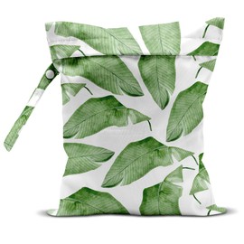 zcyxuuw Wet Bag, Wet Dry Bag, Wet Bag for Swimsuit, Travel, Beach, Pool, Diapers, Dirty Yoga Gym Clothes, Makeup Bag, Waterproof Tropical Palm Leaves Decor Jungle Palm Leaf Favors