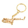 Cute Saxophone Pendant Keychain Portable Funny Brass Miniature Saxophone Musical