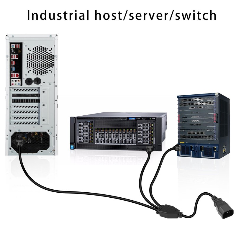 GELRHONR 60cm UPS Server IEC 320 C14 to 4X IEC
