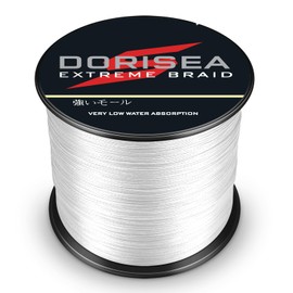 Dorisea Extreme Braid 100% Pe White Braided Fishing Line 109Yards-2187Yards 6-550Lb Test Fishing Wire Fishing String Incredible Superline Zero Stretch (300m/328Yards 130lb/0.63mm(8Strands))