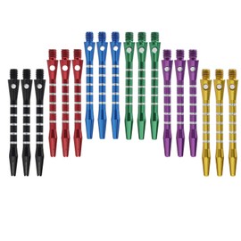 CVMGO 18PCS 53mm Aluminium Dart Stems, 2BA Threaded Metal Medium Dart Shafts for Steel and Soft Tip Darts Assorted Colours Anti Bend Anti Fall Professional Replacement Throwing Fitting Accessories