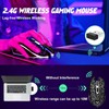 LuLabboard Wireless Gaming Mouse, Rechargeable Wireless Computer Mouse,7-Color LED,2400 DPI