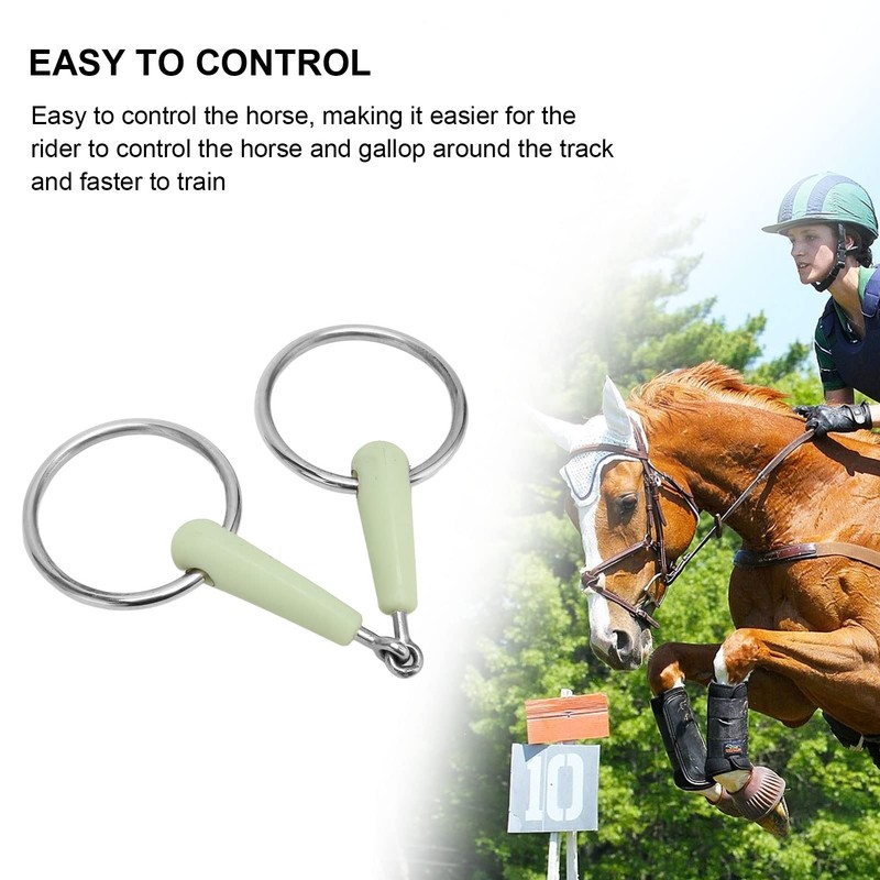 Ring Snaffle Bit, Apple Flavor Stainless Steel Horse Mouth Bit,